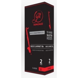 GONZALEZ Bb Bass Clarinet Reeds Str 3.0. Pack of 5